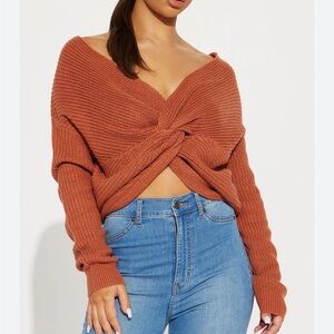 Burnt orange sweater